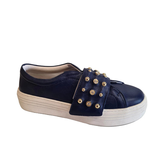 VERO FATTO COURO VIENA SNEAKER IN NAVY