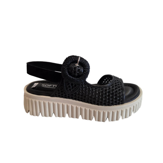 SOFTWAVE ITALINA SANDALS IN BLACK