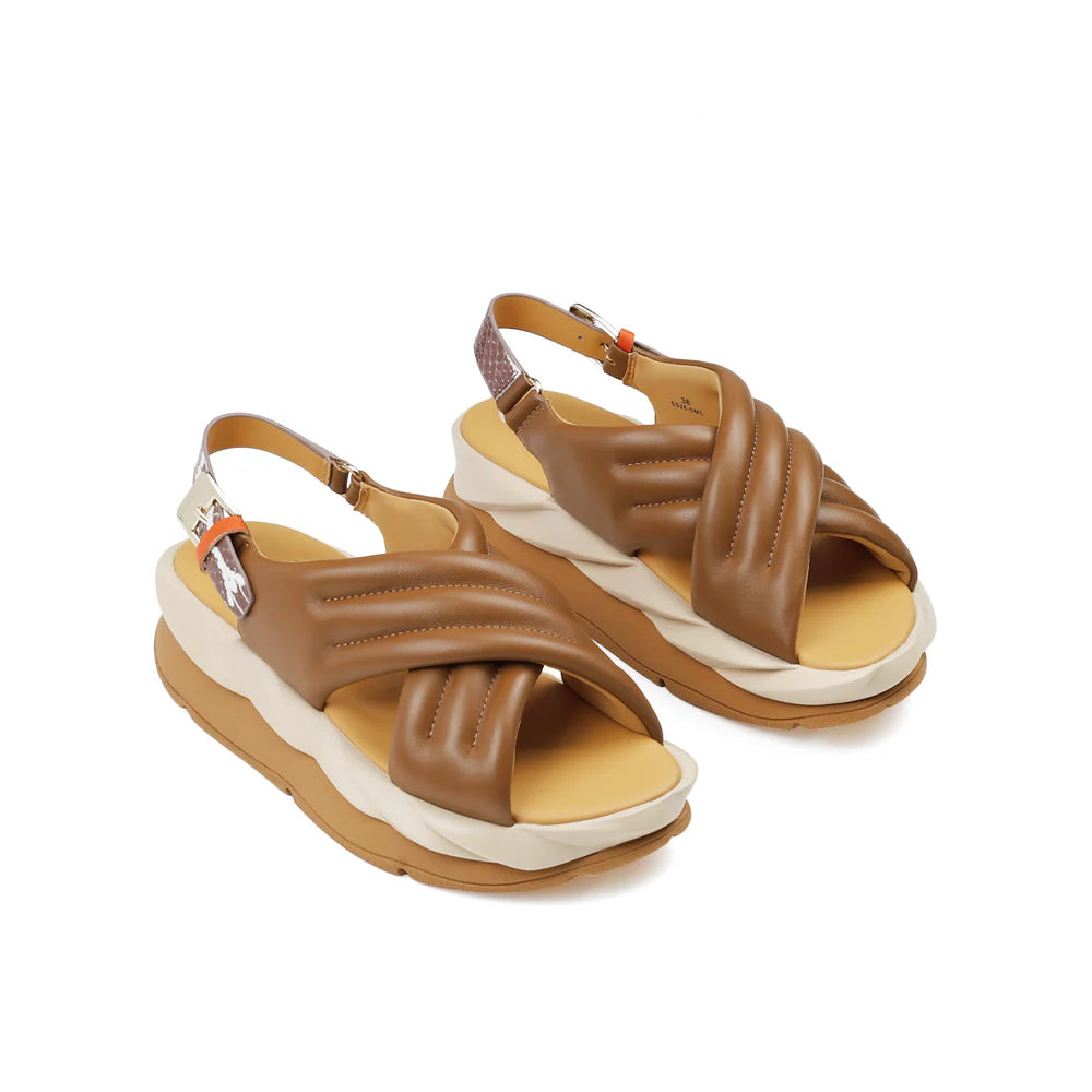 4CCCCEES MELLOW MANA SANDAL IN BROWN