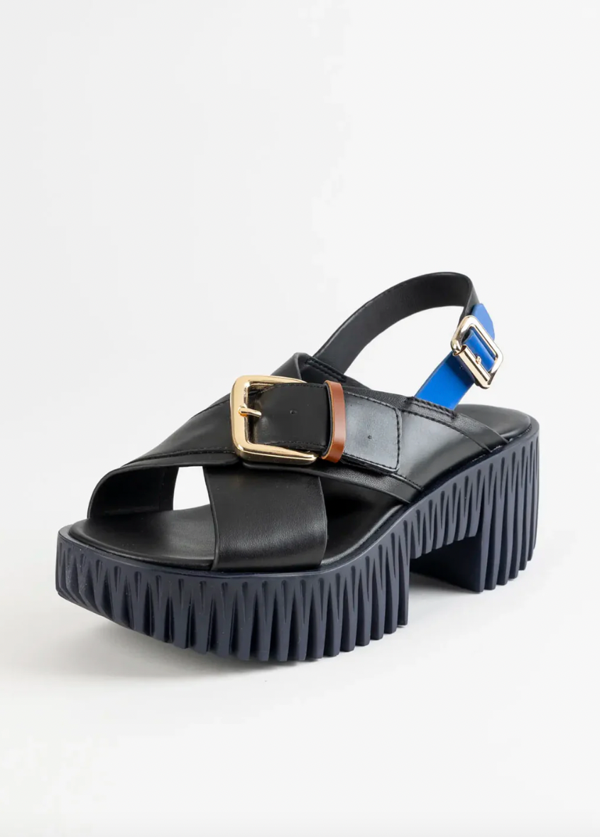 4CCCCEES PILA JUNO SANDAL IN BLACK