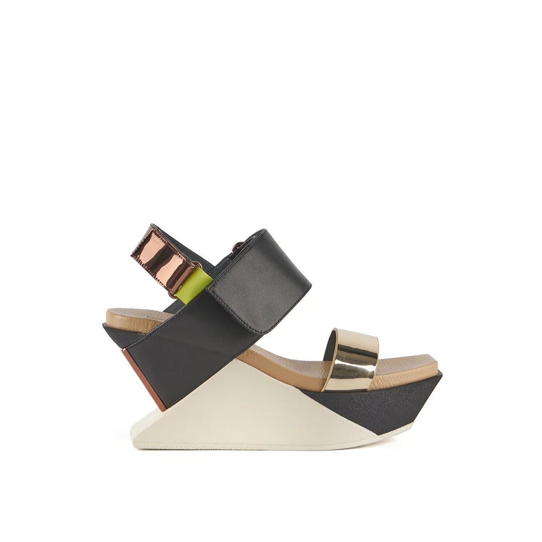 UNITED NUDE DELTA WEDGE SANDAL IN BRONZE