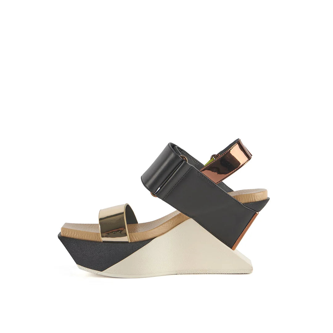 UNITED NUDE DELTA WEDGE SANDAL IN BRONZE