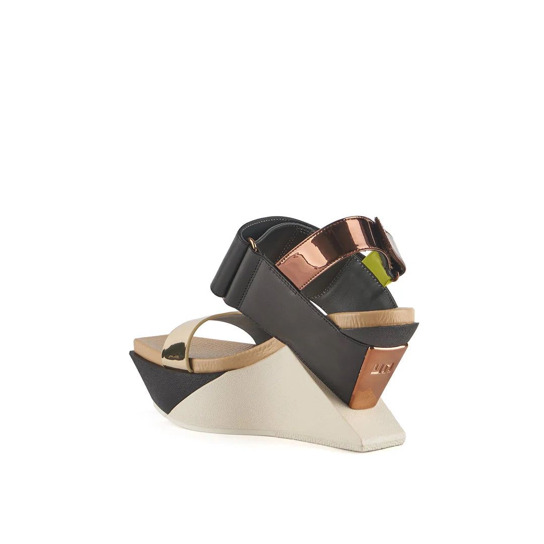 UNITED NUDE DELTA WEDGE SANDAL IN BRONZE