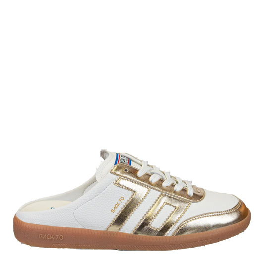 BACK 70 EASTER IN METALLIC GOLD BACKLESS SNEAKER