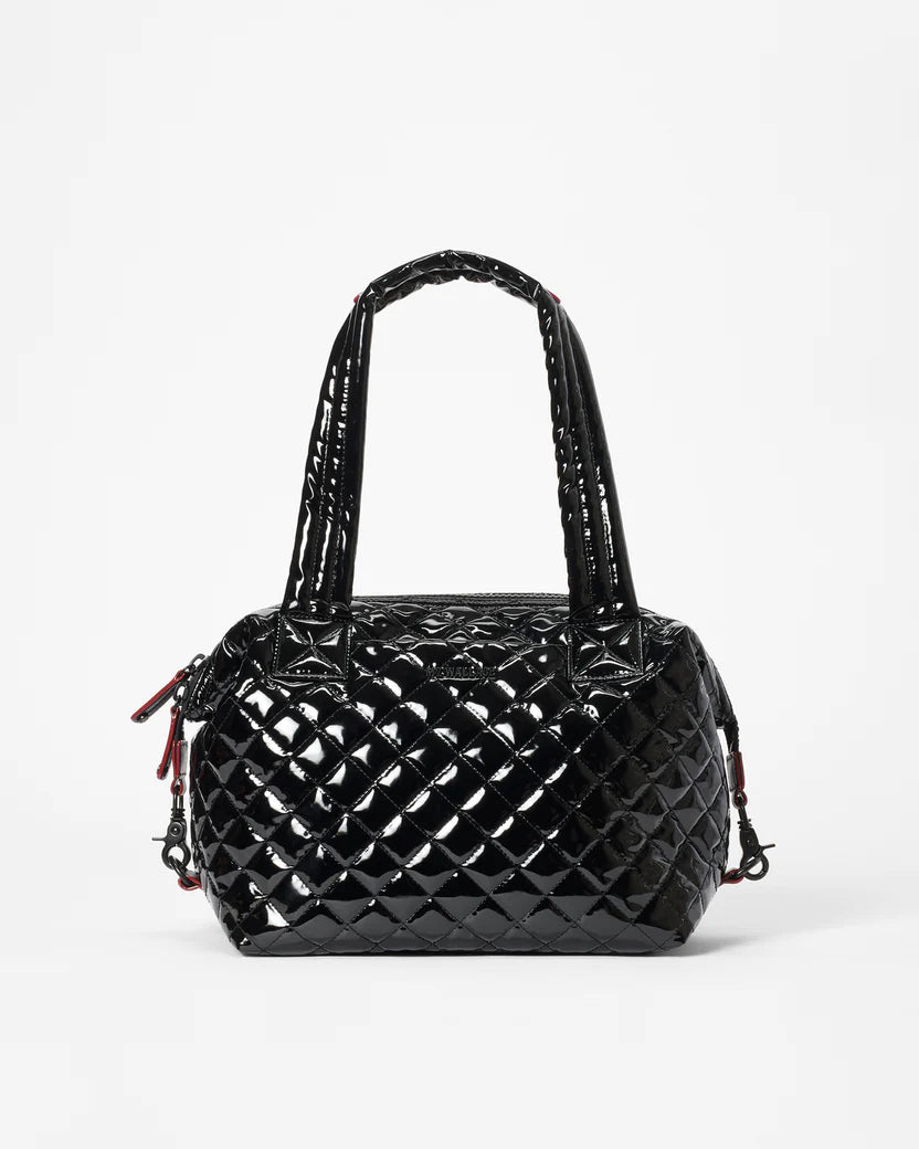 MZ WALLACE BLACK LACQUER MEDIUM SUTTON DELUXE
