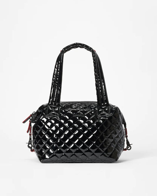 MZ WALLACE BLACK LACQUER MEDIUM SUTTON DELUXE
