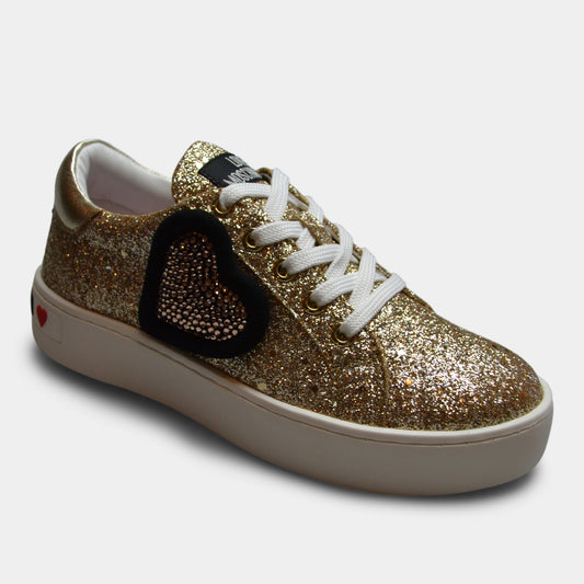 LOVE MOSCHINO SNEAKER IN GOLD