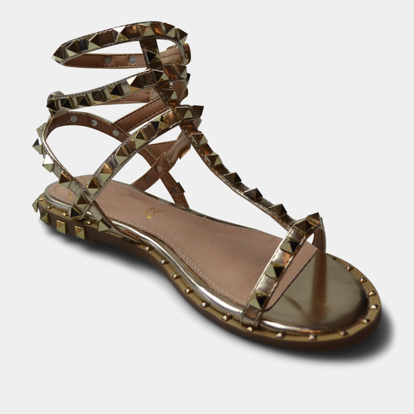 EXE' SANDAL IN GOLD