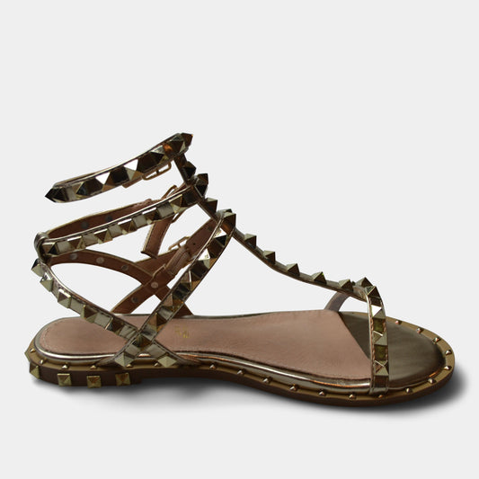 EXE' SANDAL IN GOLD