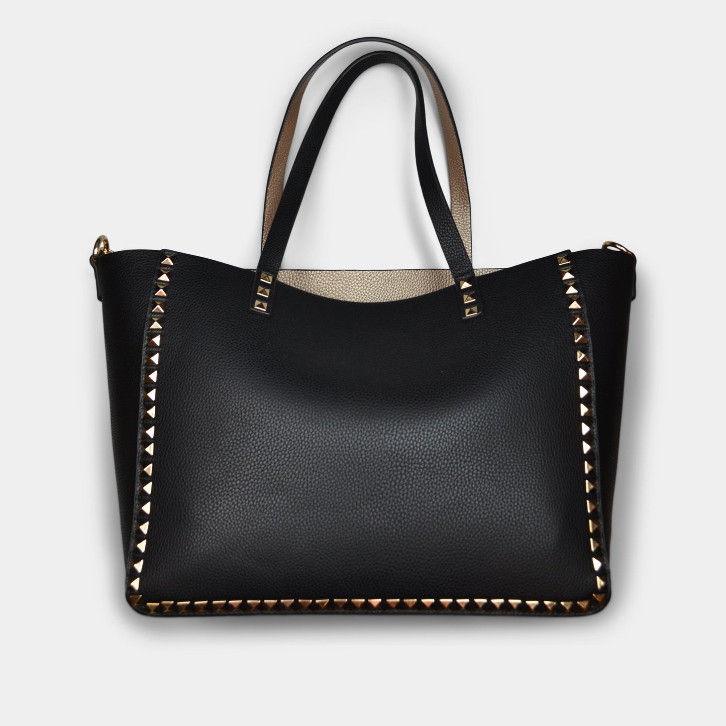 FASHION BY A STEP ABOVE BLACK TOTE WITH STUDS