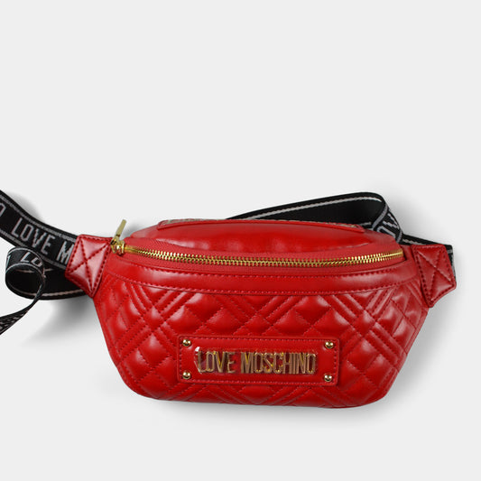LOVE MOSCHINO QUILTED WAIST BAG WITH LOGO