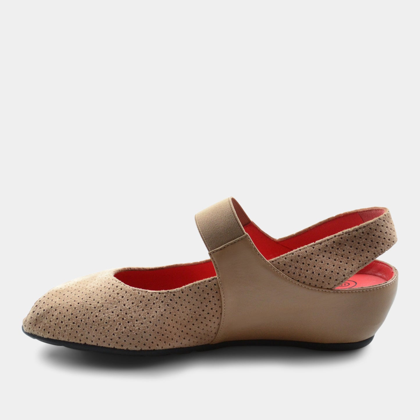 PAS DE ROUGE SILVIA SLING BACK WEDGE IN BEIGE