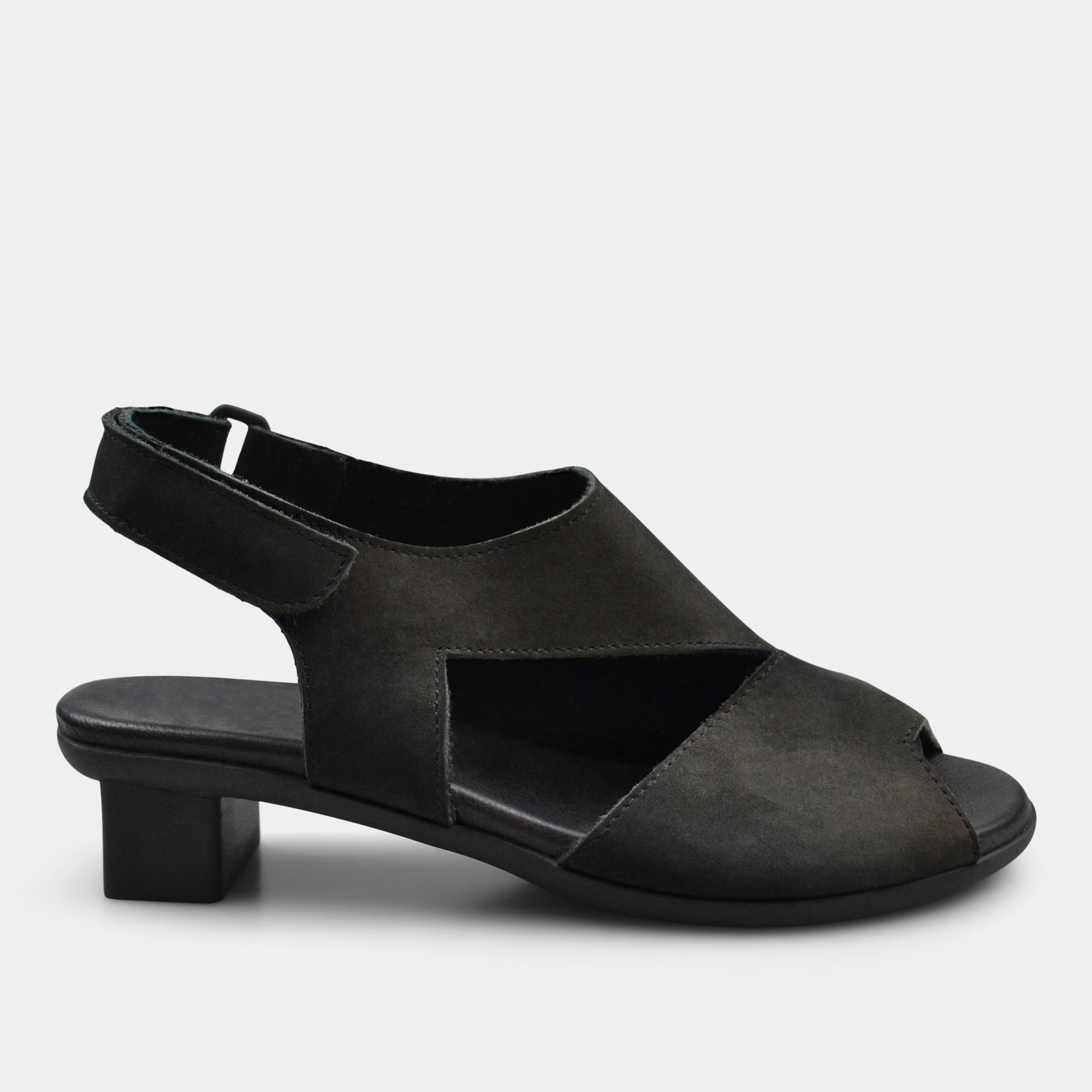 ARCHE OBIBBI SANDAL IN NOIR NUBUCK
