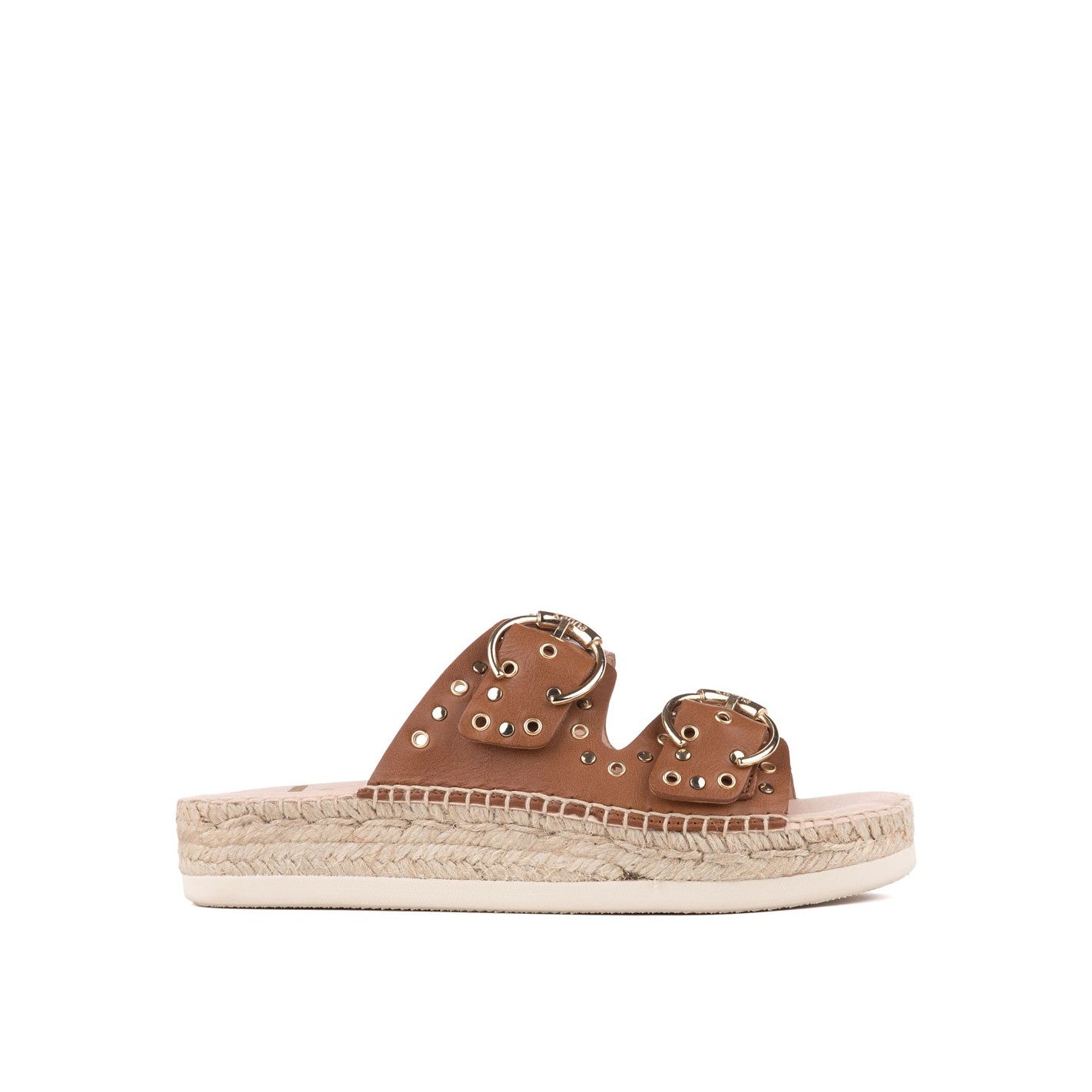 KANNA POP SANDAL IN BROWN WITH SEQUINS