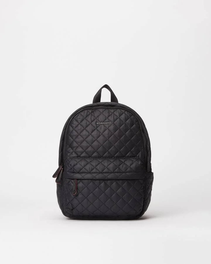 MZ WALLACE QUILTED CITY BACKPACK IN BLACK