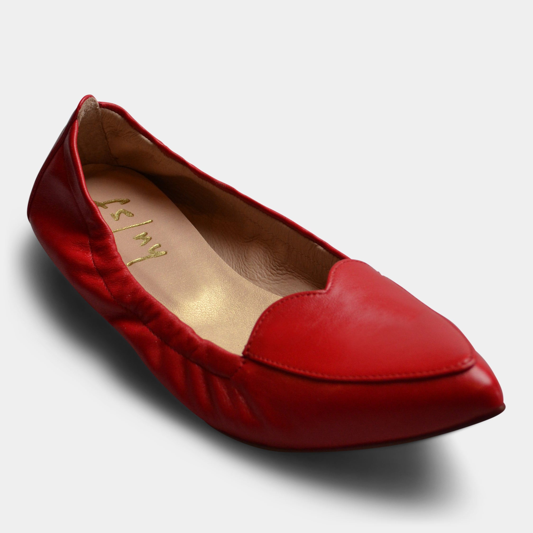 FRENCH SOLE HEART CLAUDIA FLAT IN RED